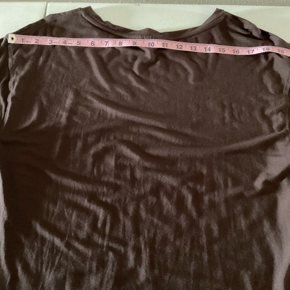Cruel Denim Graphic Tee Stretch “Less Drama More Llama” Brown Raw Hem Size L - Picture 6 of 9
